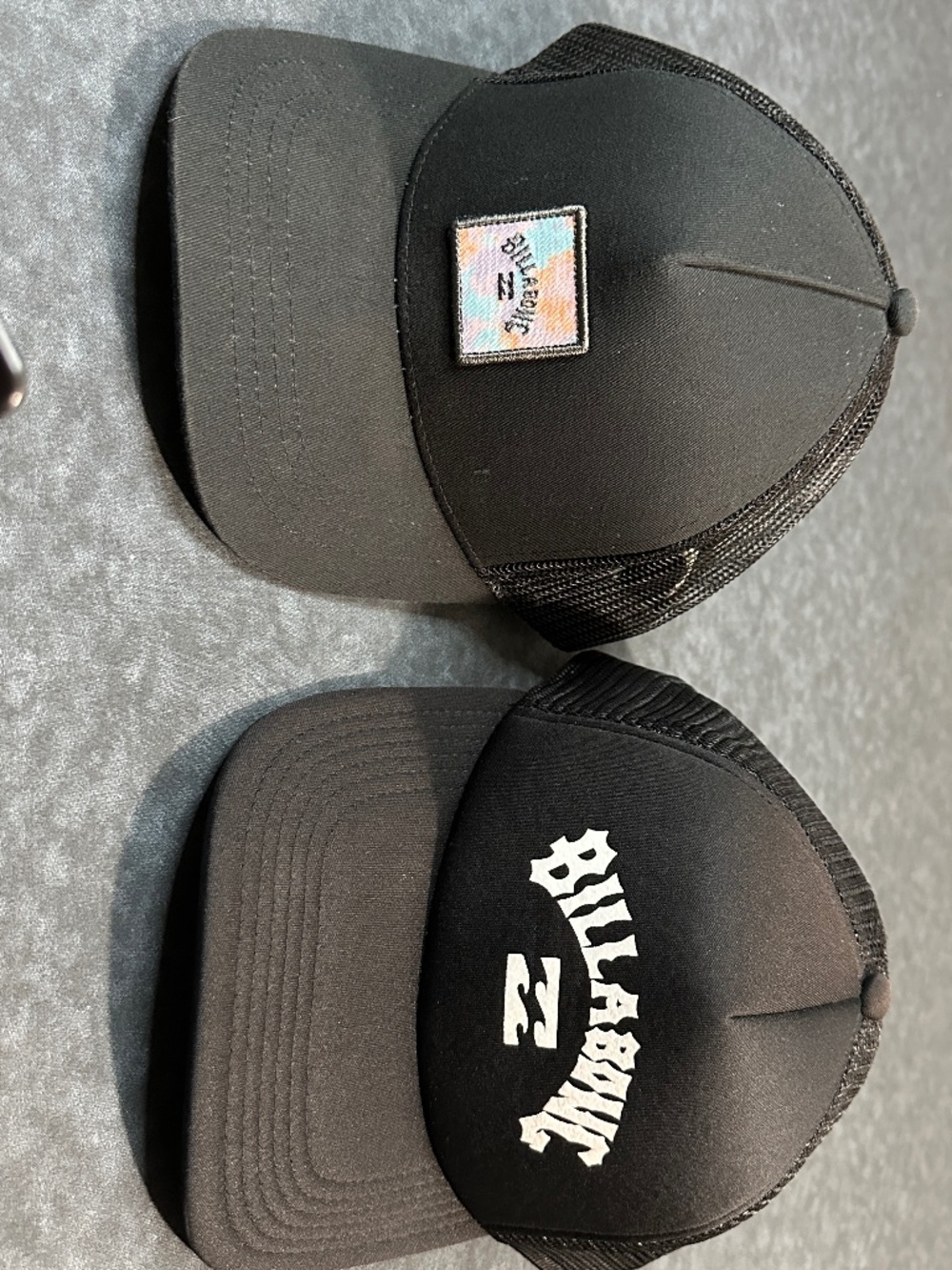 Billabong Black Trucker Hat Snapback Cap Bundle